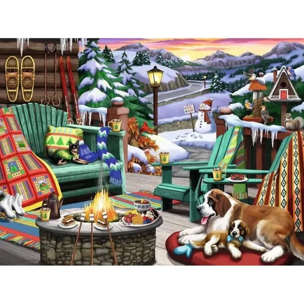 Puzzle 1000 pièces : Pause au coeur des montagnes - Ravensburger