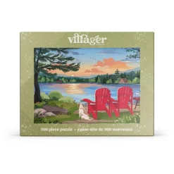 Puzzle 1000 pièces : Pays des chalets par Nicolle Lalonde - Villager Puzzles