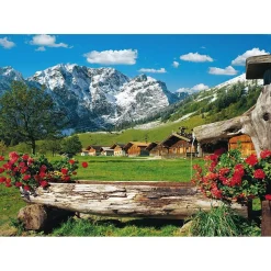 Puzzle 1000 pièces : Paysage de montagne idyllique - Schmidt