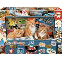 Puzzle 200 pièces : Petits chats voyageurs - Educa