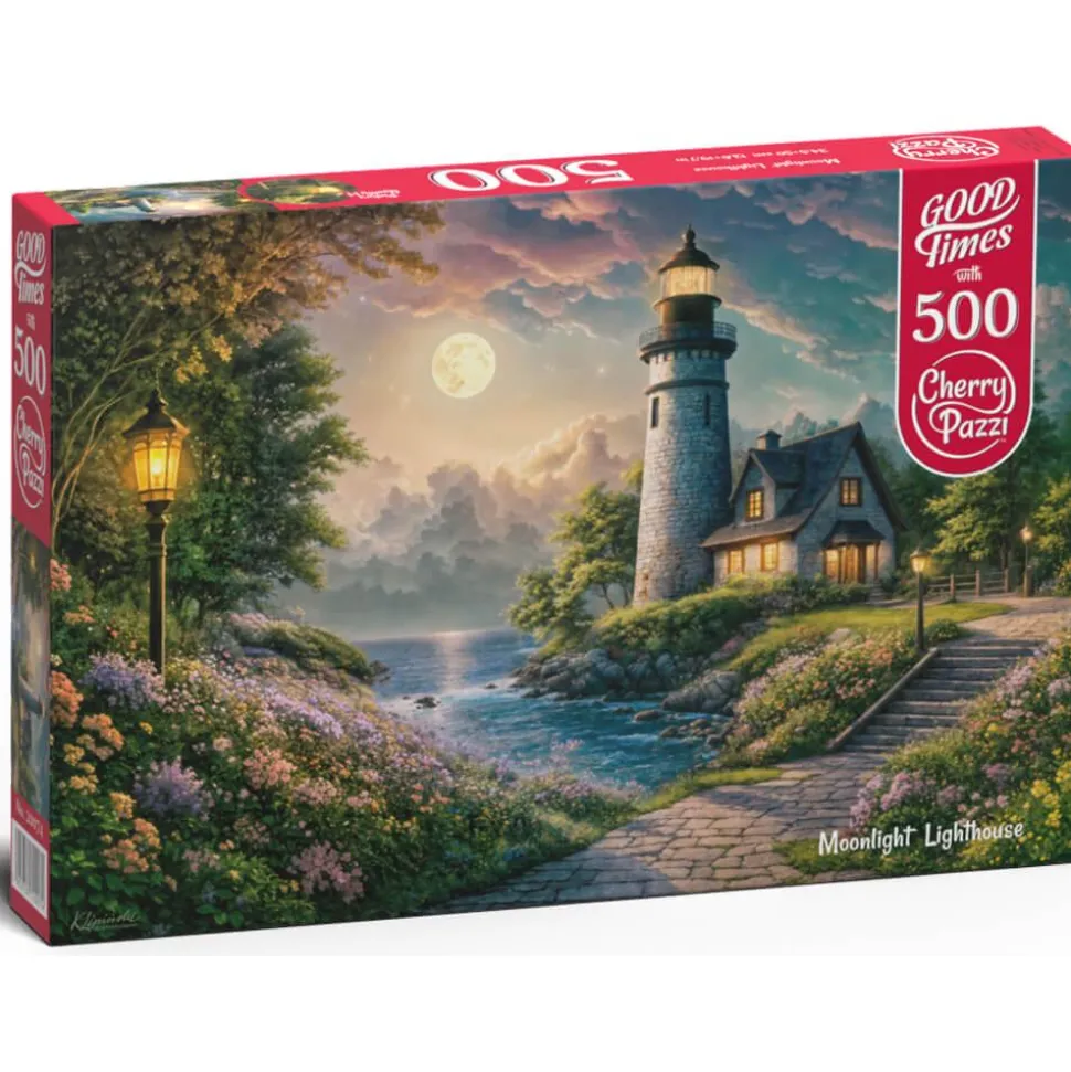 Puzzle 500 pièces : Phare au clair de lune - CherryPazzi