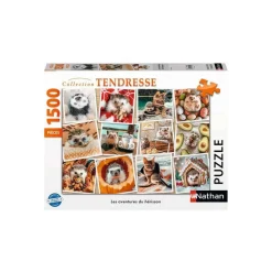 Puzzle 1500 pièces : Photo animaux mignons - Nathan