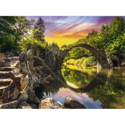 Puzzle 1000 pièces : Photo Odyssée : Pont Rakotz à Kromlau, Allemagne - Trefl