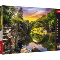 Puzzle 1000 pièces : Photo Odyssée : Pont Rakotz à Kromlau, Allemagne - Trefl