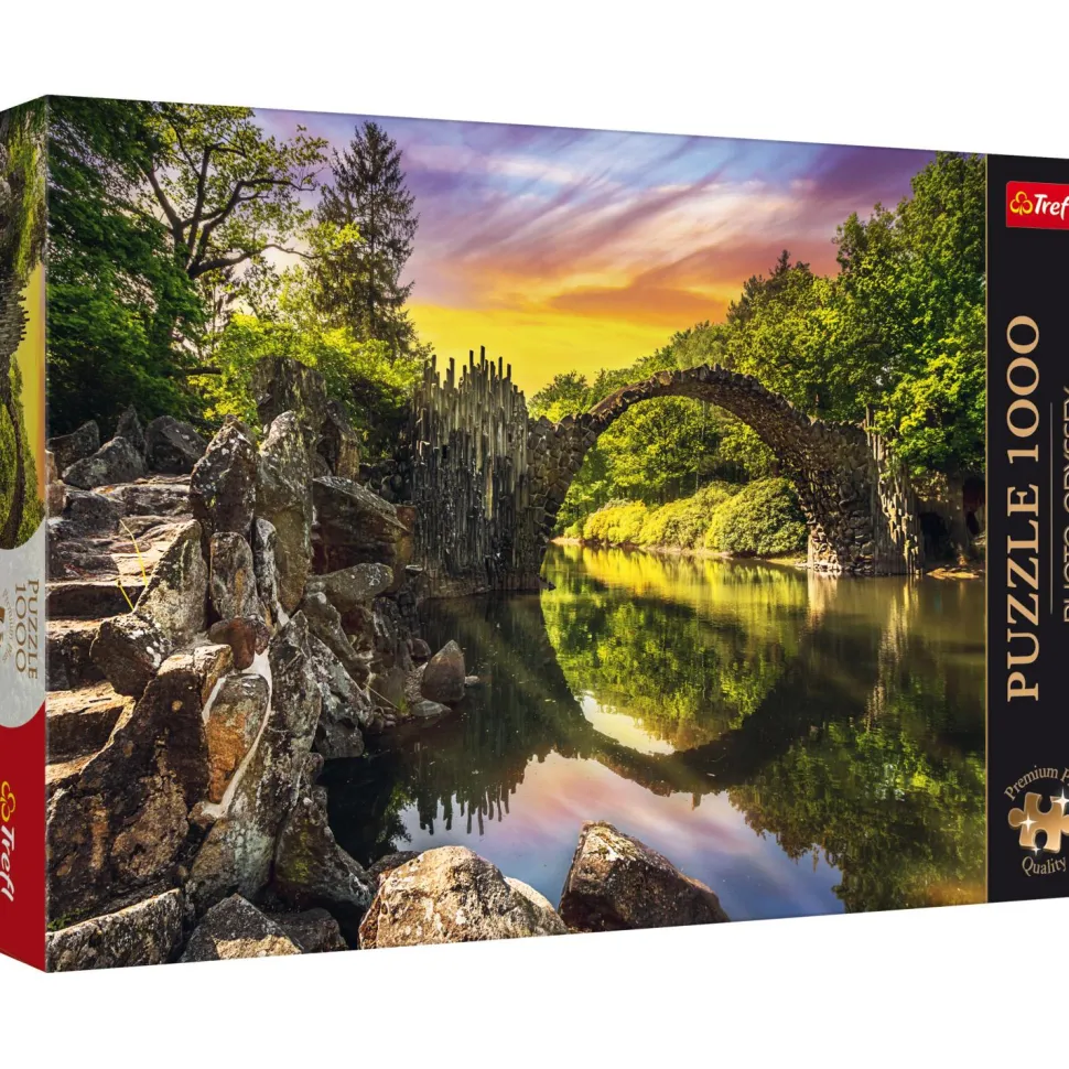Puzzle 1000 pièces : Photo Odyssée : Pont Rakotz à Kromlau, Allemagne - Trefl
