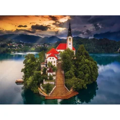 Puzzle 1000 pièces : Photo Odyssée : Lac de Bled, Slovénie - Trefl