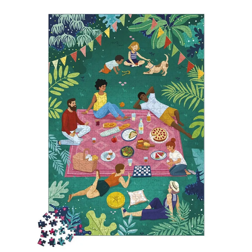 Puzzle 1000 pièces : Pique-nique Entre Amis - Janod