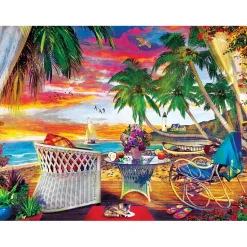 Puzzle 550 pièces : Plage paradisiaque - Brise paradisiaque - Master Pieces