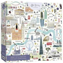 Puzzle 1000 pièces : Plan de Londres - Gibsons