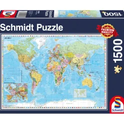 Puzzle 1500 pièces : Planisphère (en allemand) - Schmidt