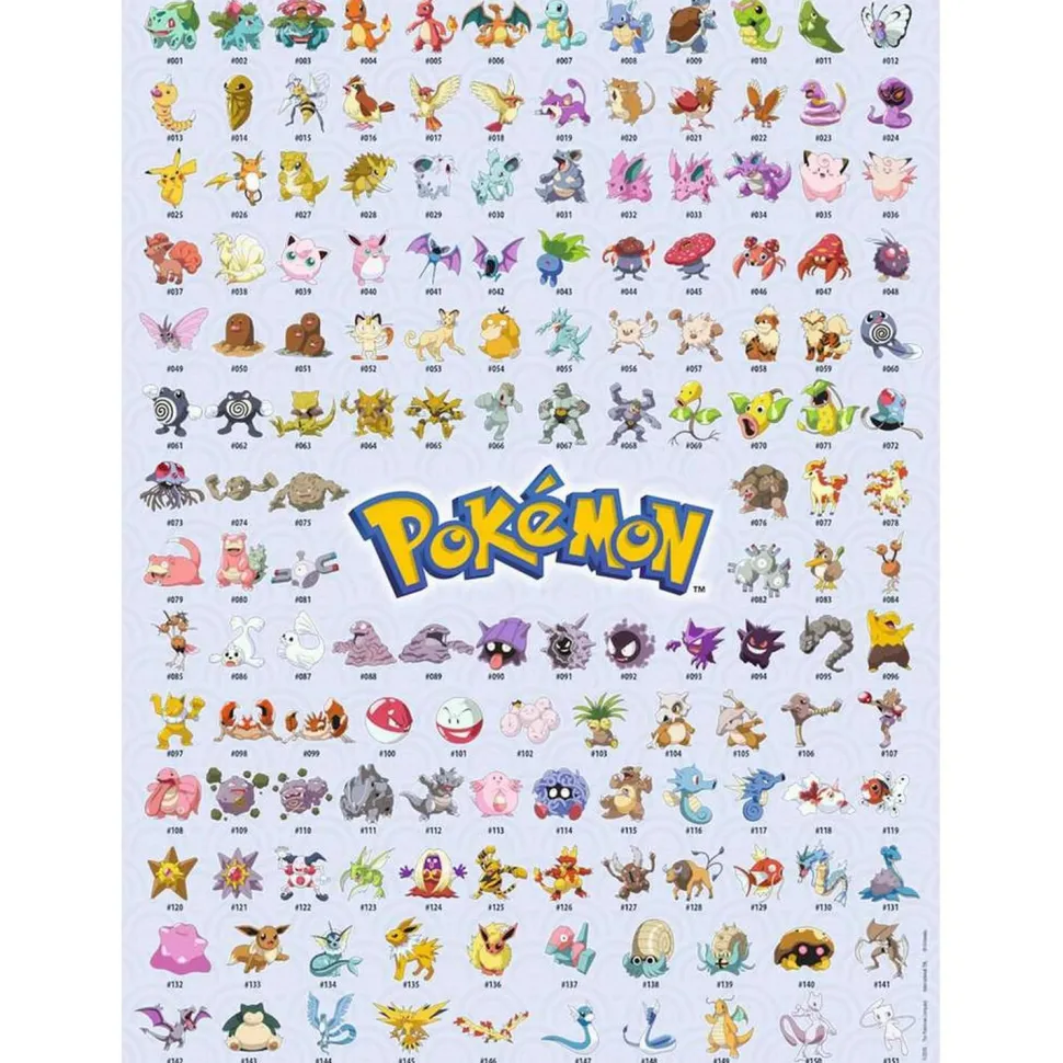 Puzzle 500 pièces : Pokédex première génération - Pokémon - Ravensburger