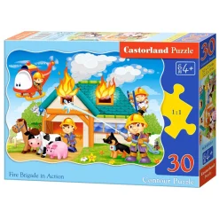 Puzzle 30 pièces : Pompiers en action - Castorland