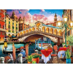 Puzzle 1000 pièces : Pont du Rialto à Venise - Ks Games