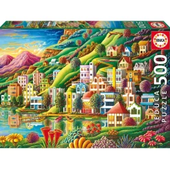 Puzzle 500 pièces : Port Caché - Educa