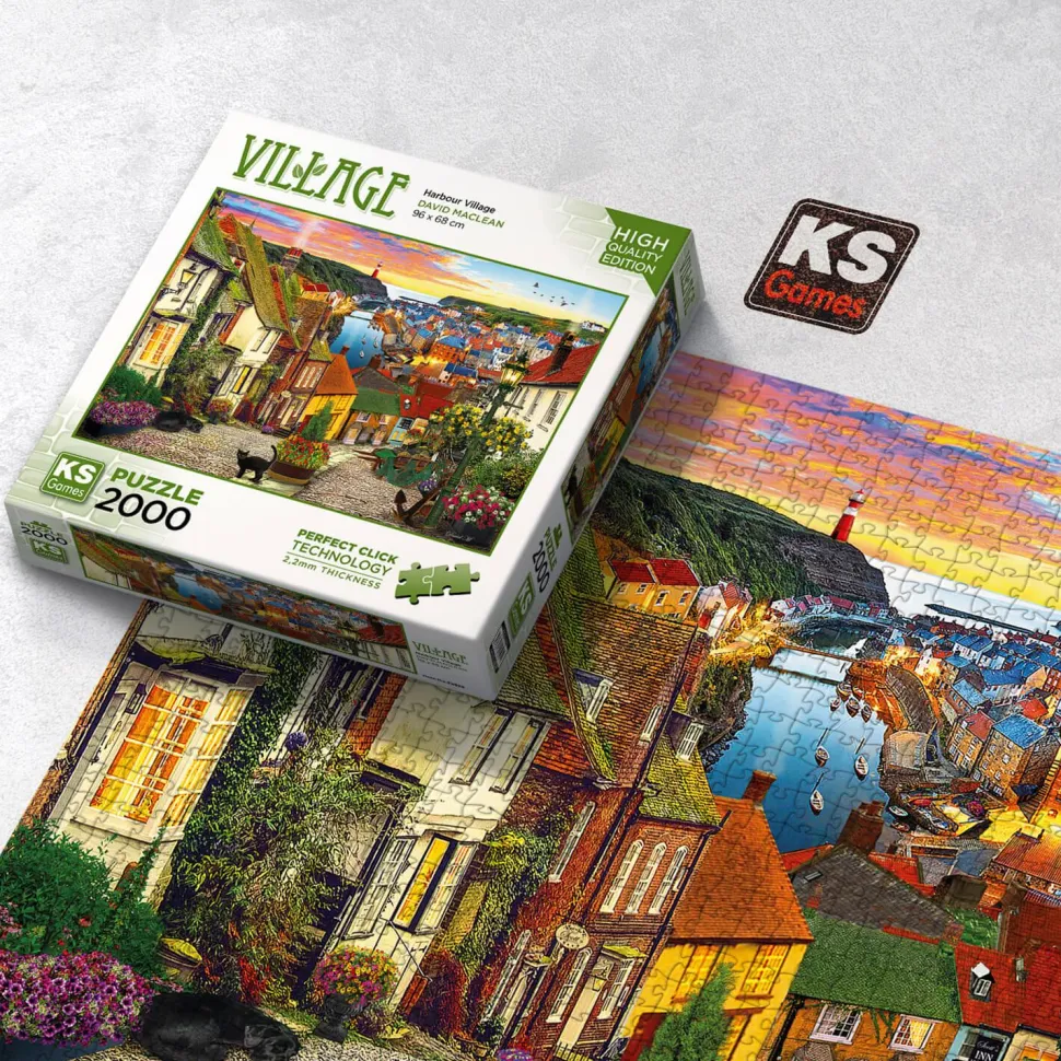 Puzzle 2000 pièces : Port du Village - Ks Games