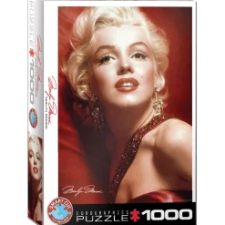 Puzzle 1000 pièces : Portrait rouge de Marilyn Monroe - Eurographics