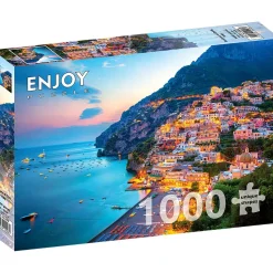 Puzzle 1000 Pièces : Positano au crépuscule - Italie - EnjoyPuzzle
