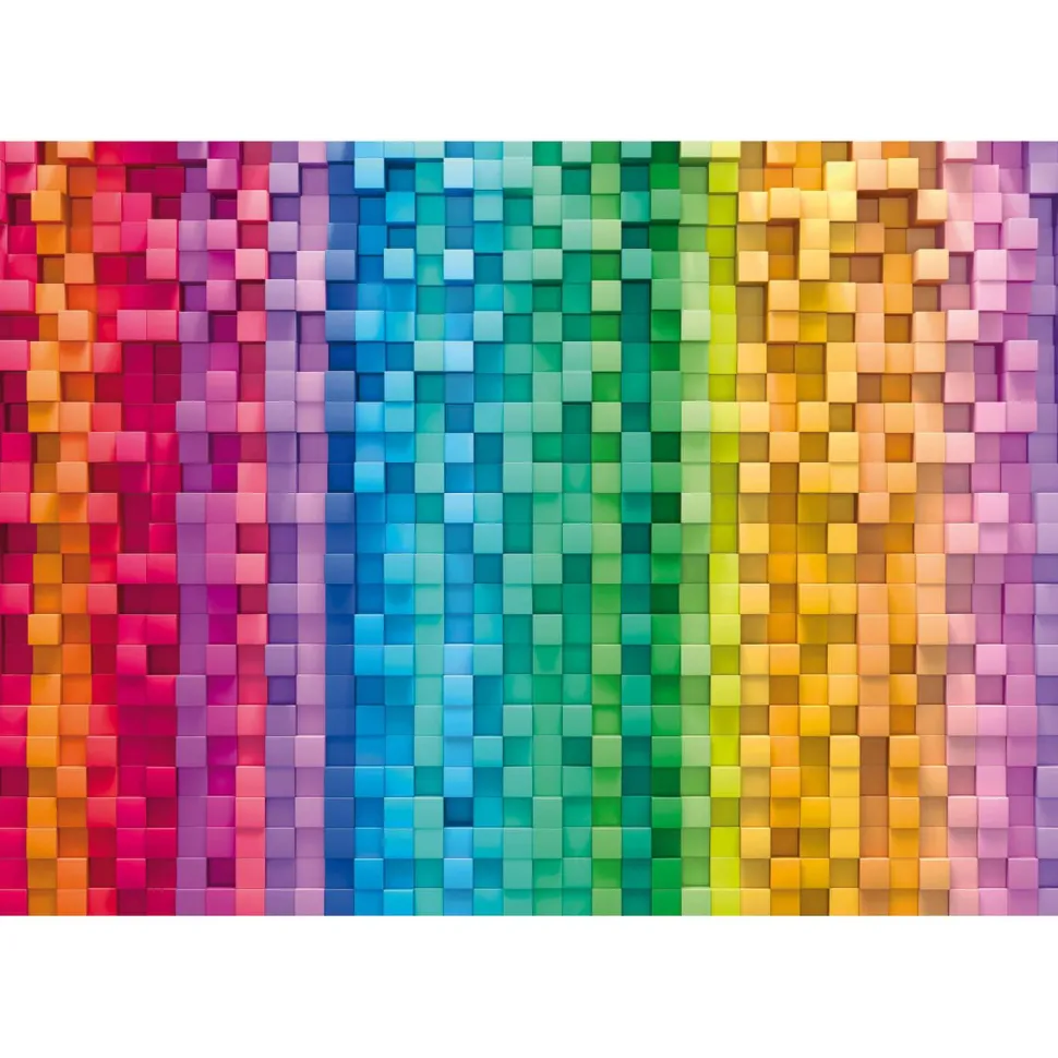 Puzzle 1000 pièces + poster : Colorboom : Pixel - Clementoni