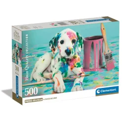 Puzzle 500 pièces + poster : Dalmatien rigolo - Clementoni