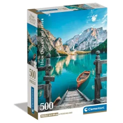 Puzzle 500 pièces + poster : Lac de Braies - Clementoni