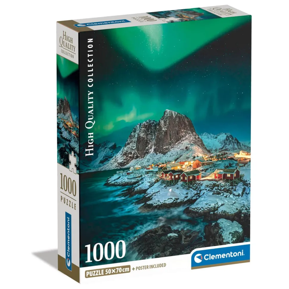 Puzzle 1000 pièces + poster : Îles Lofoten - Clementoni