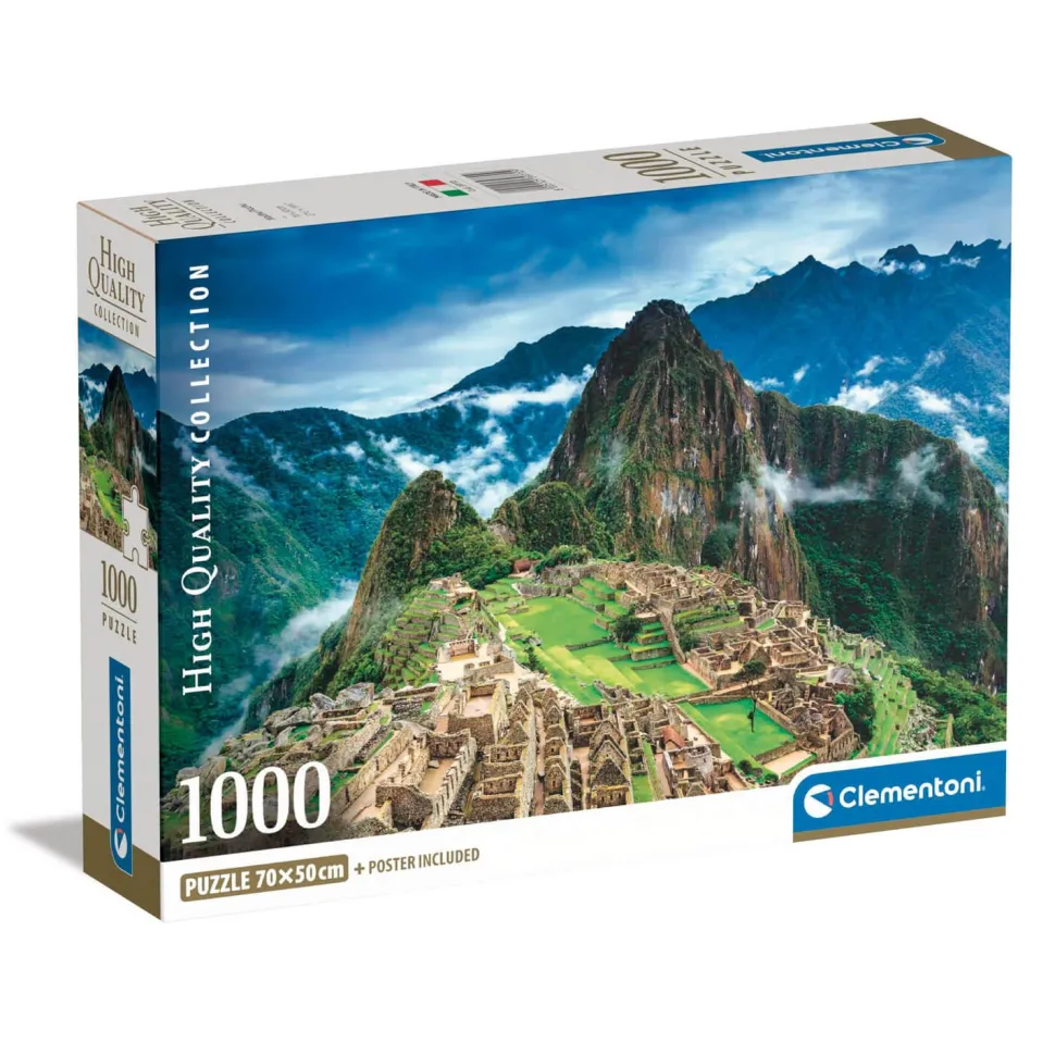 Puzzle 1000 pièces + poster : Machu Picchu - Clementoni