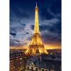Puzzle 1000 pièces + poster : Tour Eiffel, Paris - Clementoni