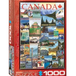 Puzzle 1000 pièces : Posters vintage du Canada - Eurographics