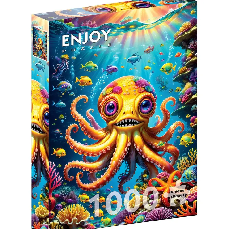 Puzzle 1000 Pièces : Poulpe mignon - EnjoyPuzzle