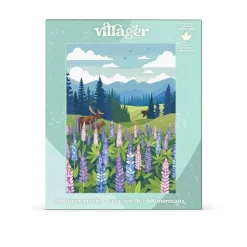 Puzzle 1000 pièces : Prairie de lupins - Villager Puzzles