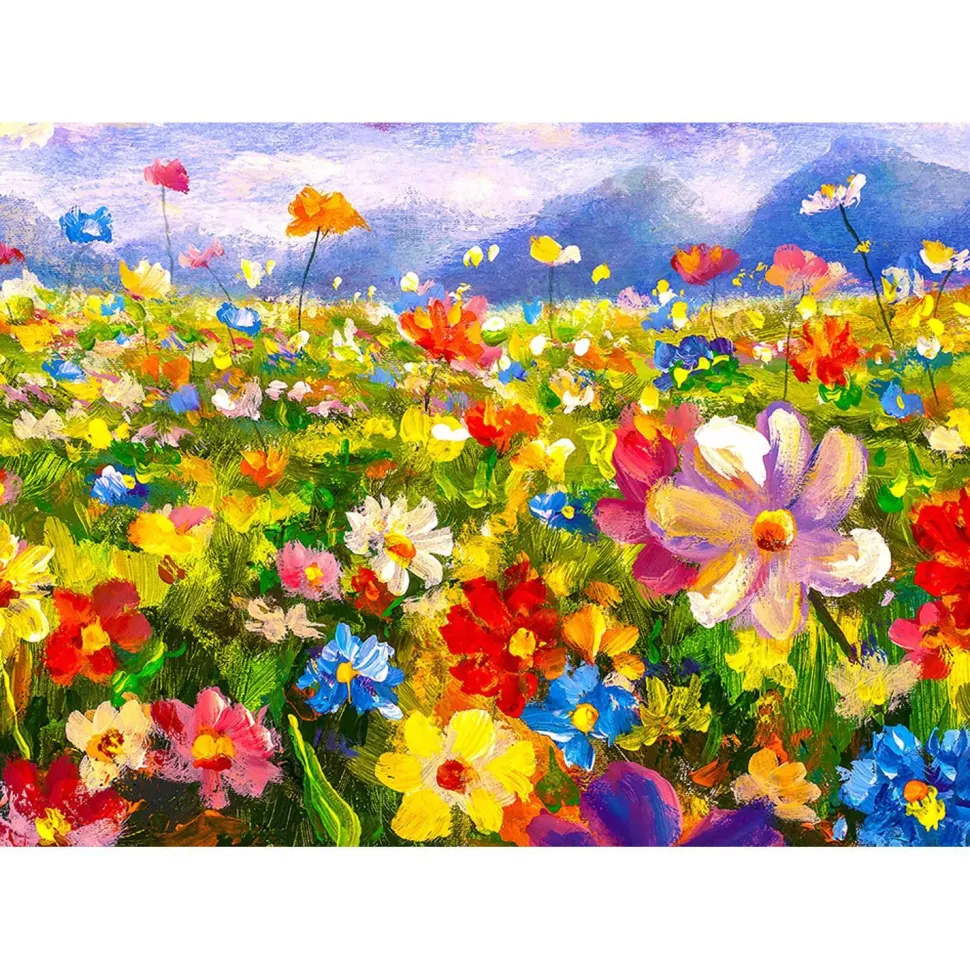 Puzzle 1000 Pièces : Prairie fleurie colorée - EnjoyPuzzle