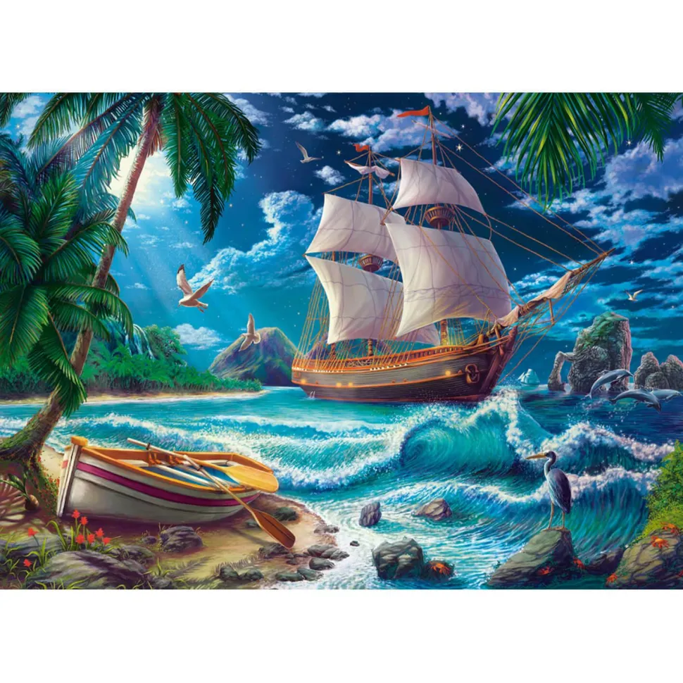 Puzzle 1500 pièces : Première nuit sur New Land - Castorland