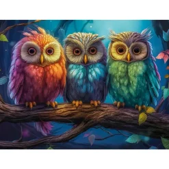 Puzzle 300 pièces - Premium : Trois petits hiboux - Castorland