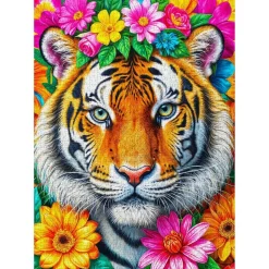 Puzzle 1000 pièces : Rayures et Fleurs - EnjoyPuzzle