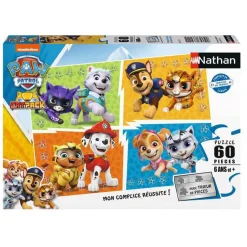 Puzzle 60 pièces : Rencontre avec les supers chats - Nathan