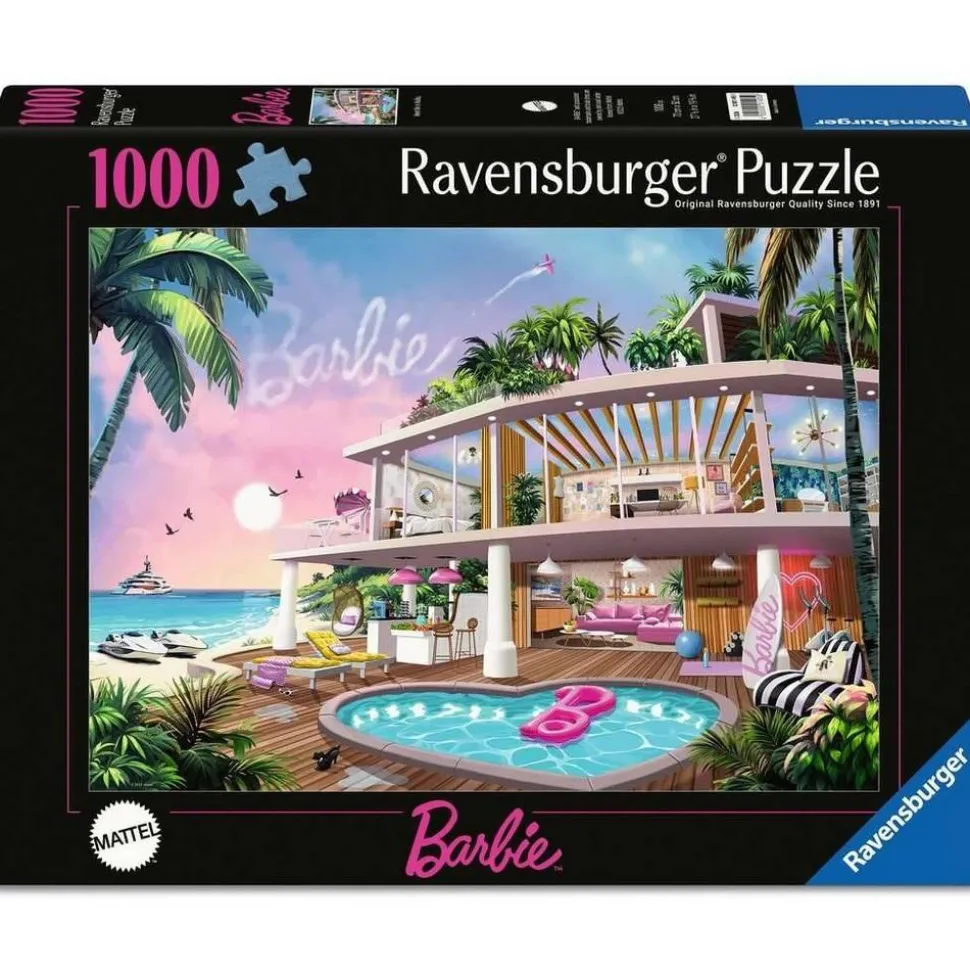 Puzzle 1000 pièces : Rendez-vous à Malibu, Barbie - Ravensburger