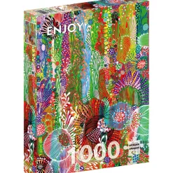 Puzzle 1000 Pièces : Rideau Floral - EnjoyPuzzle