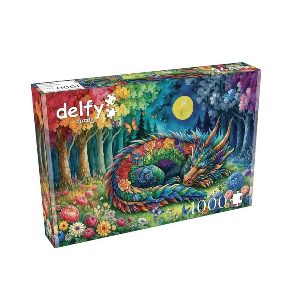 Puzzle 1000 pièces : RÊVES DE DRAGON AU CLAIR DE LUNE - JaCaRou
