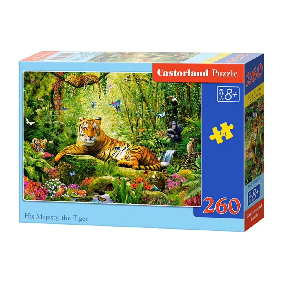 Puzzle 260 pièces : Sa Majesté le Tigre - Castorland