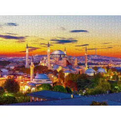 Puzzle 1000 Pièces : Sainte-Sophie au coucher du soleil - Istanbul - EnjoyPuzzle