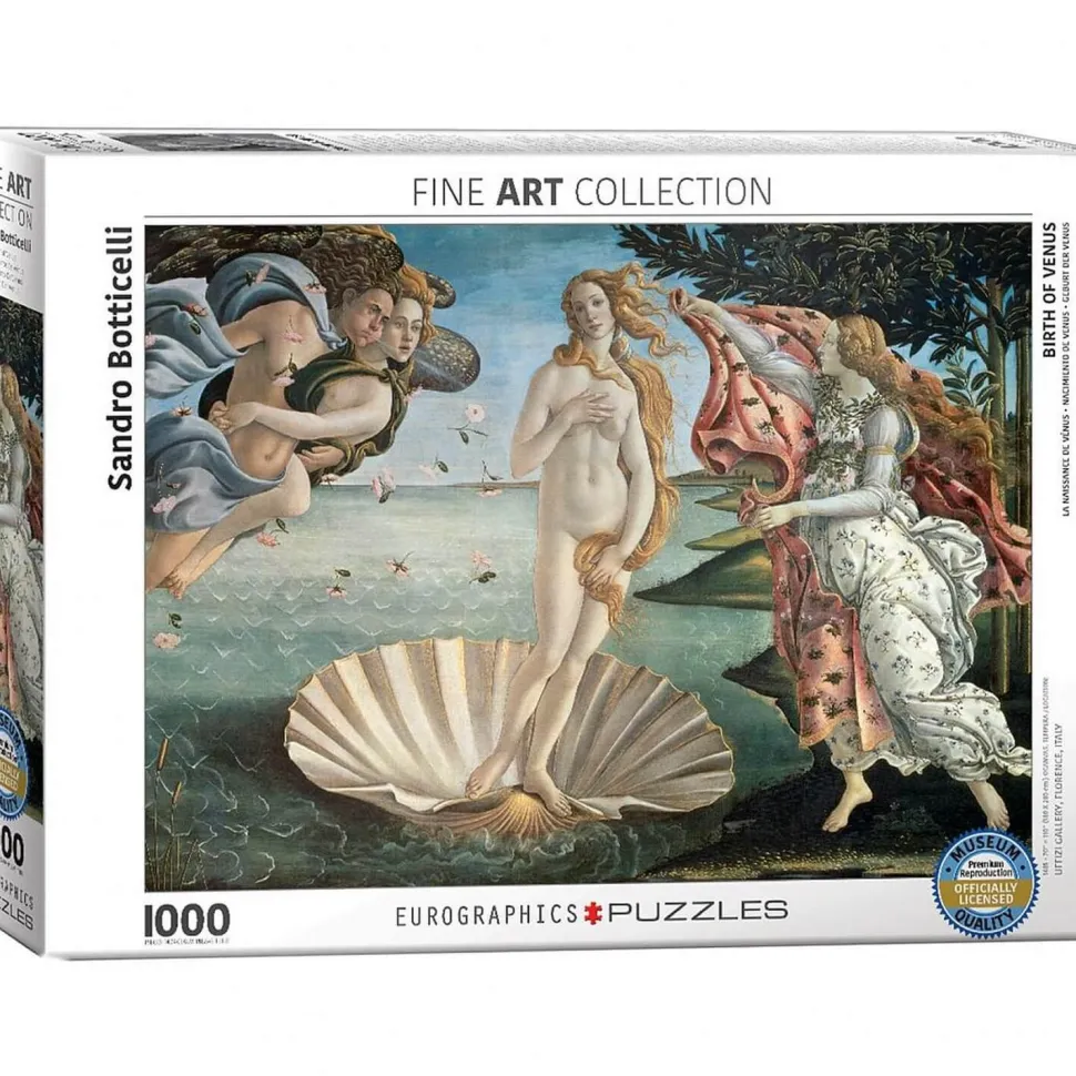 Puzzle 1000 pièces : Sandro Botticelli : La naissance de Vénus - Eurographics