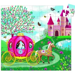 Puzzle 54 pièces - Silhouette : Le carosse d'Elise - Djeco