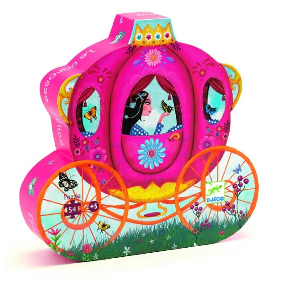 Puzzle 54 pièces - Silhouette : Le carosse d'Elise - Djeco