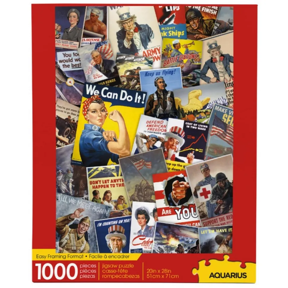 Puzzle 1000 pièces : Smithsonian War Poster collage - Aquarius