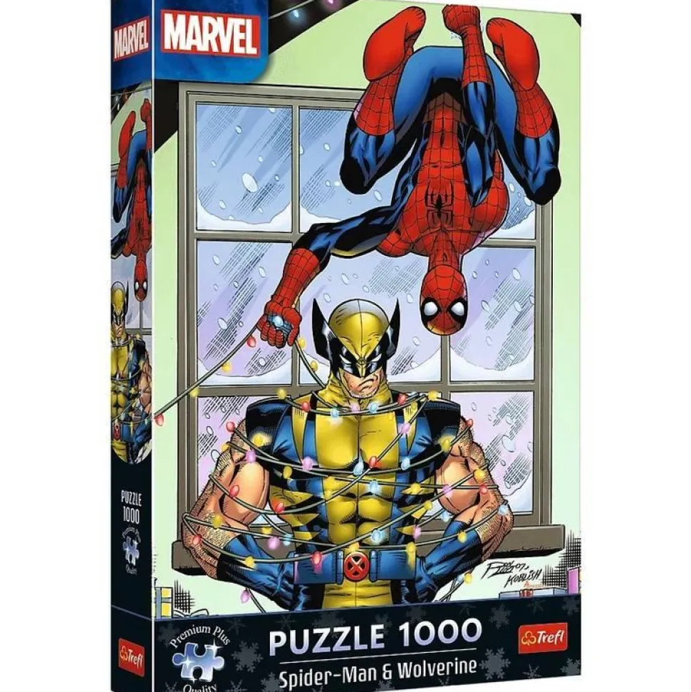Puzzle 1000 pièces : Spider-man et Wolverine - Trefl