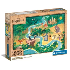 Puzzle 1000 pièces : Story Maps - Le Livre de la Jungle - Clementoni
