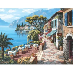 Puzzle 1000 pièces : Sung Kim : Terrasse en bord d'un lac - Anatolian