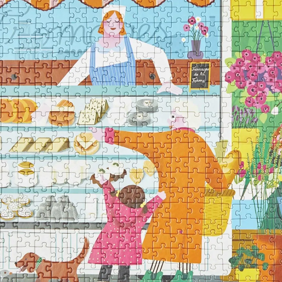 Puzzle 500 pièces : sur le marché - Janod
