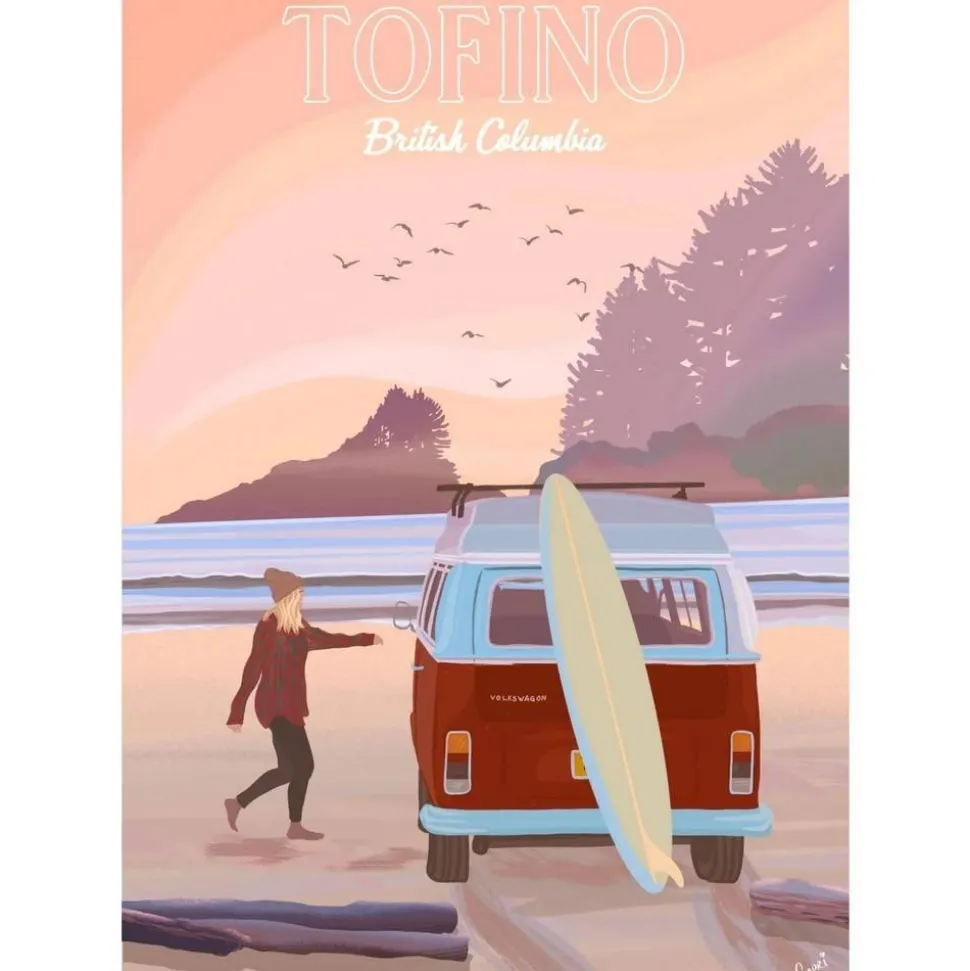 Puzzle 500 pièces : Surf de Tofino par Capri Sadler - Villager Puzzles