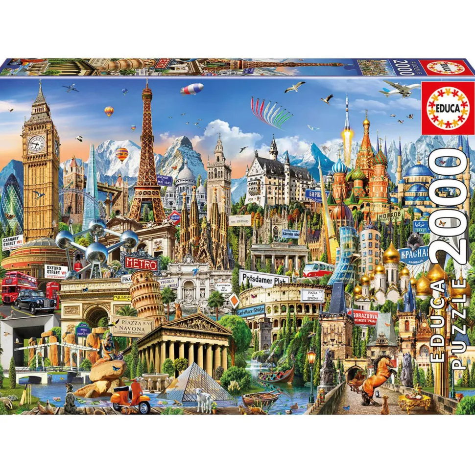 Puzzle 2000 pièces : Symboles d'Europe - Educa